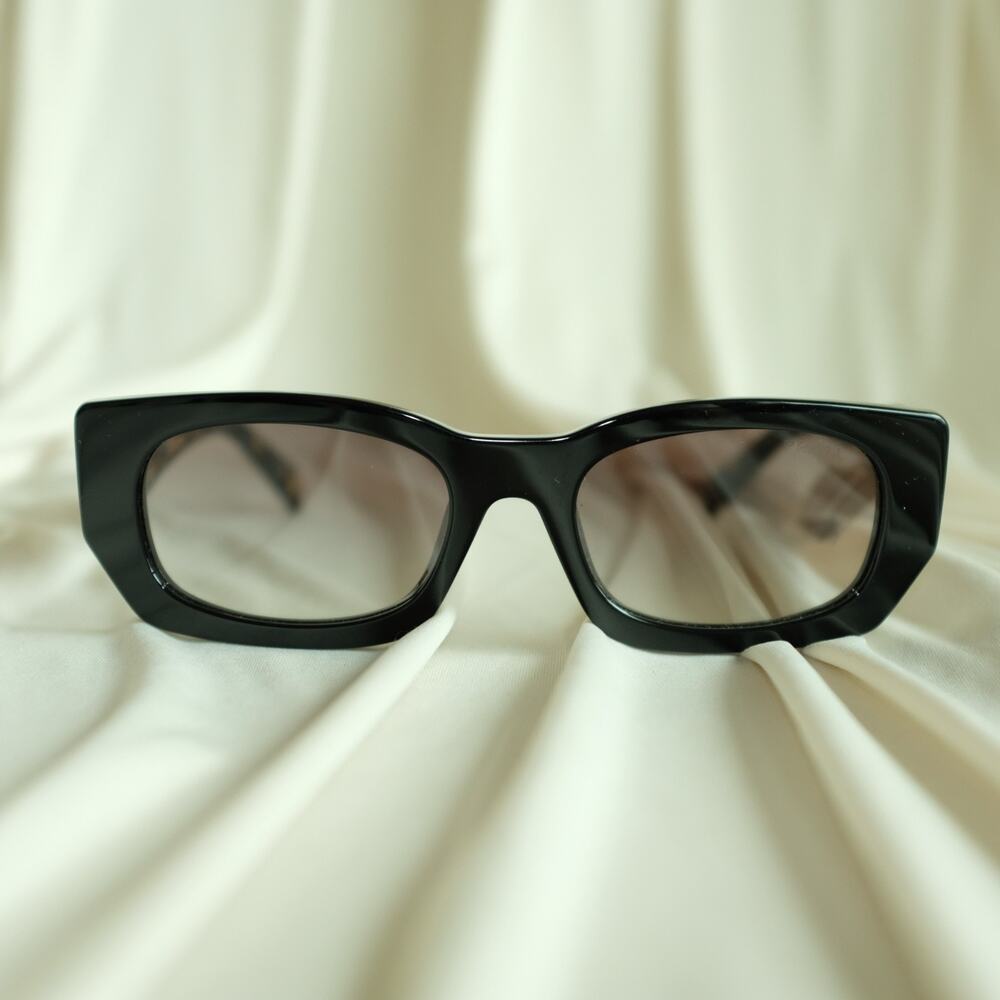Prada Pillow Sunglasses - Black/Tortoise, Gradient Anthracite Lenses, NWT